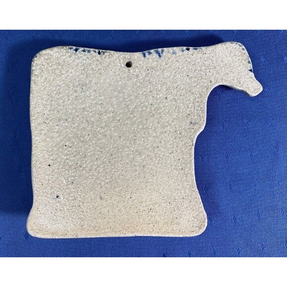 Monroe Salt Works Salt Glazed Hanging Cow Drip Glaze Toothbrush or Pen Holder - Picture 5 of 5